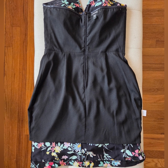 Yumi Kim Silk Date Night Strapless Black Mini Cocktail Dress Sz M Wedding Guest - Picture 9 of 16